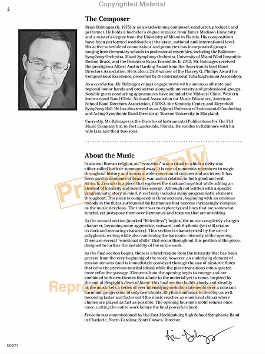 Evocatio Evocatio Concert Band scores gallery preview page 3