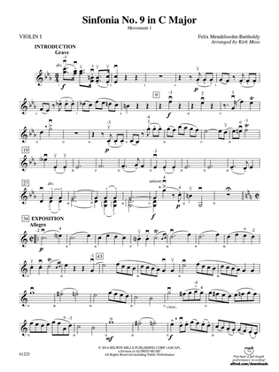 Sinfonia No. 9 in C Major: 1st Violin