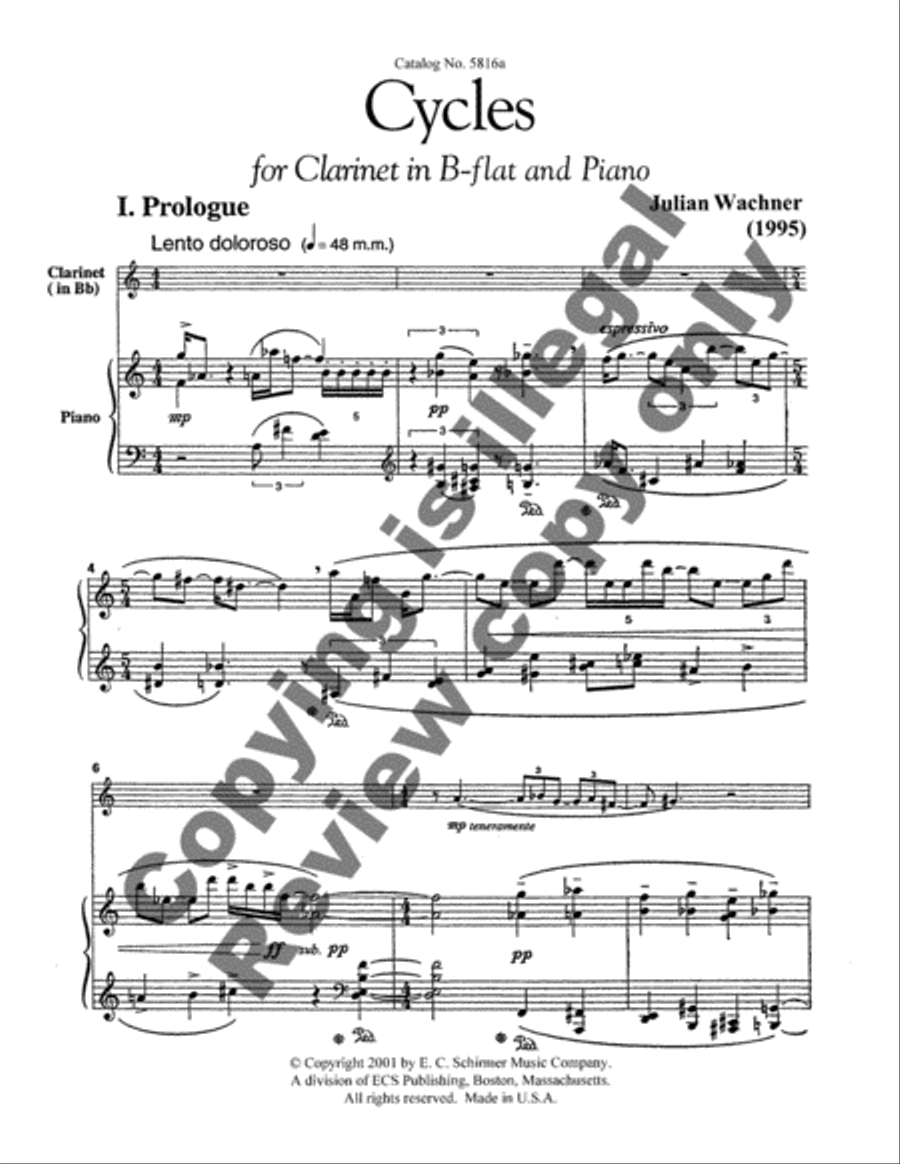 Cycles Clarinet Solo scores gallery preview page 3