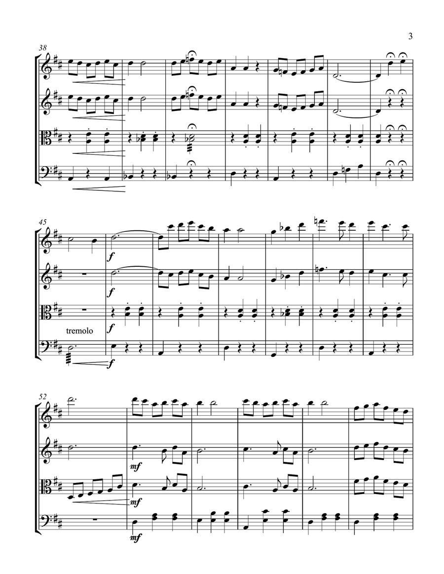 Torna a Sorrento for String Quartet String Quartet scores gallery preview page 3