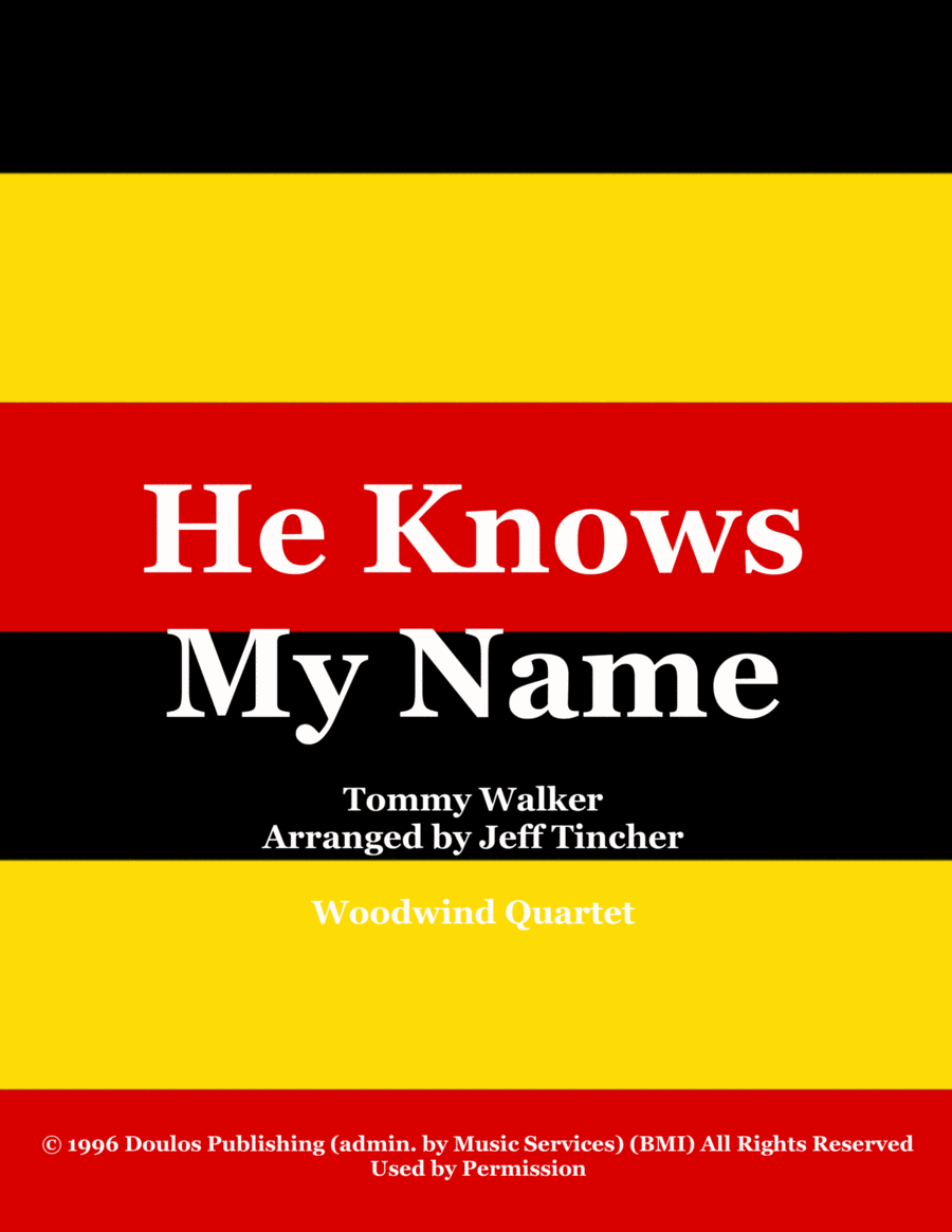 He Knows My Name Woodwind Quartet scores gallery preview page 1