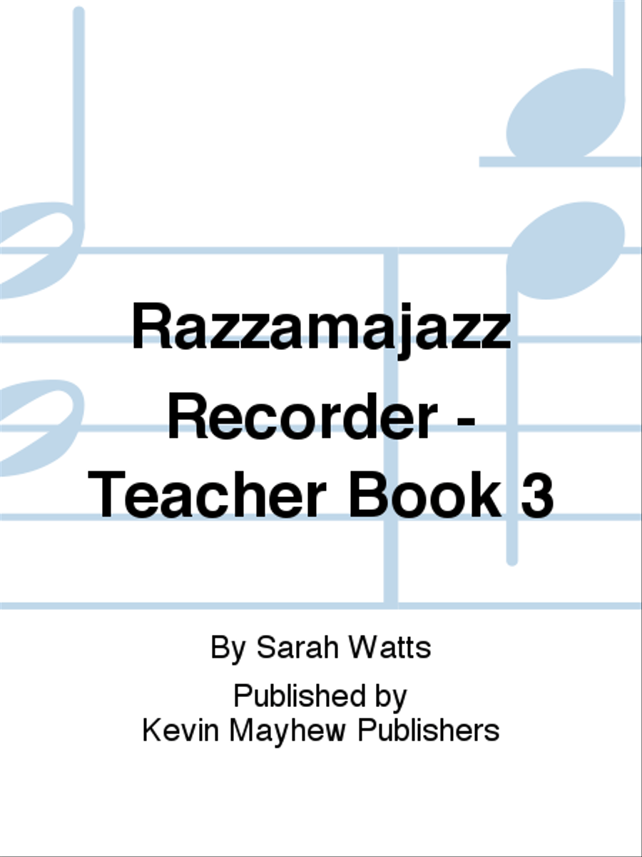 Razzamajazz Recorder - Teacher Book 3 Recorder scores gallery preview page 1