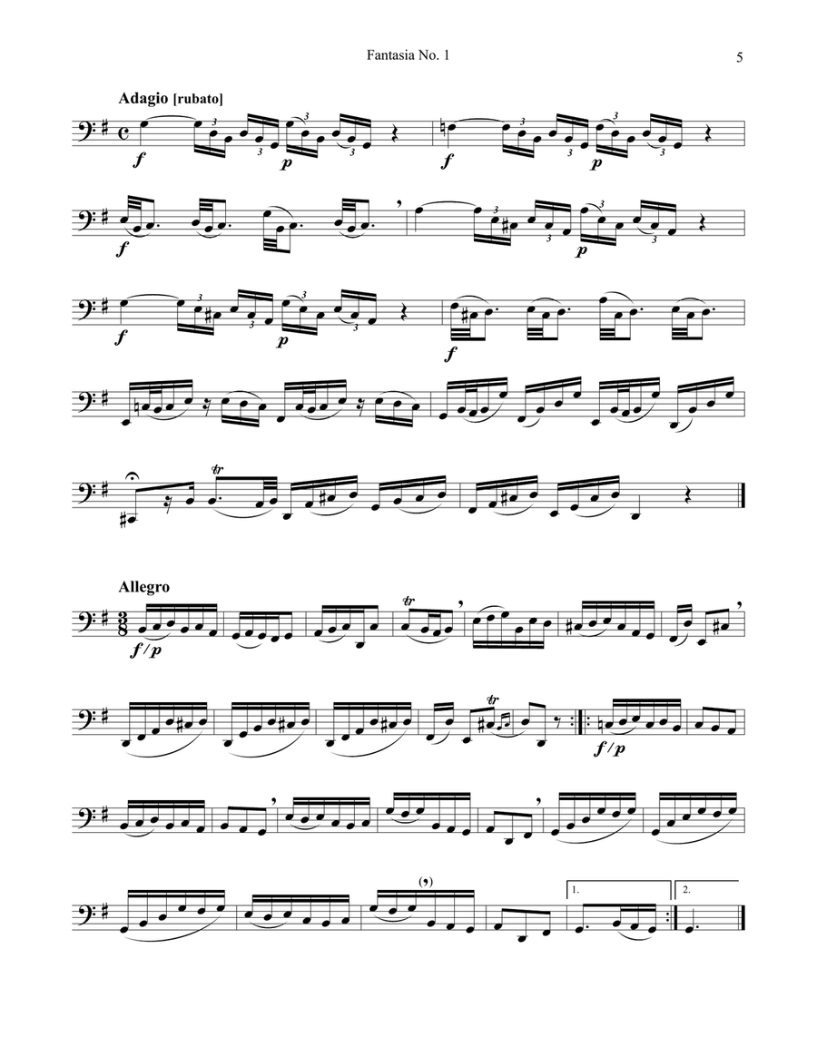 Twelve Fantasias for Tuba Tuba scores gallery preview page 4