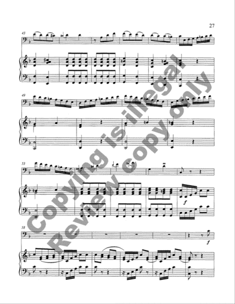 Concerto for Double Bass and Orchestra (in F) (Double Bass/Piano Score) Orchestra scores gallery preview page 11
