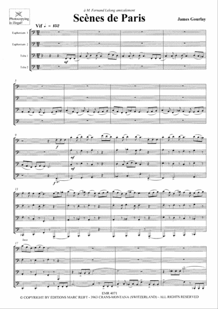 Scenes de Paris Scenes de Paris Tuba Quartet scores gallery preview page 3