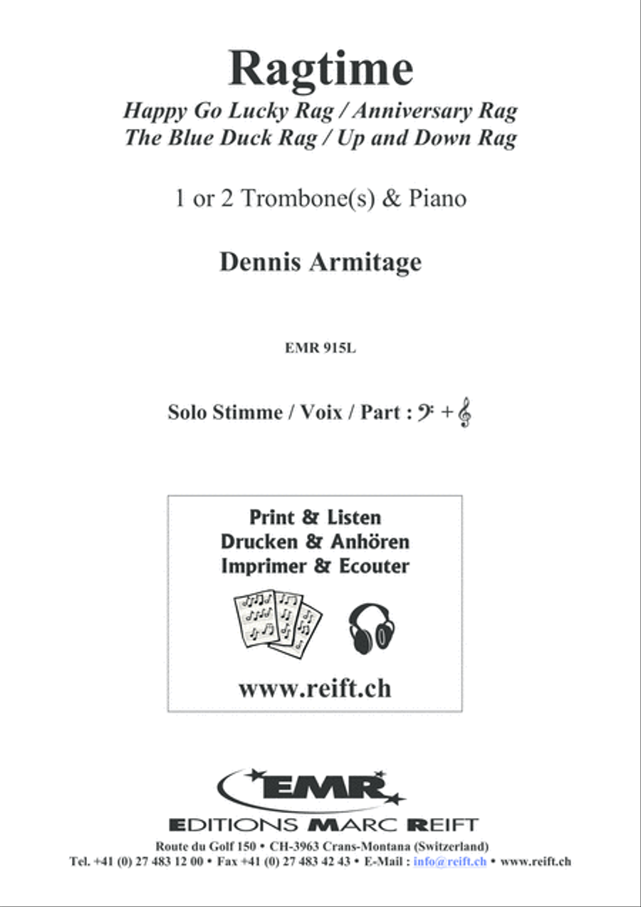 Ragtime Trombone Duet scores gallery preview page 2