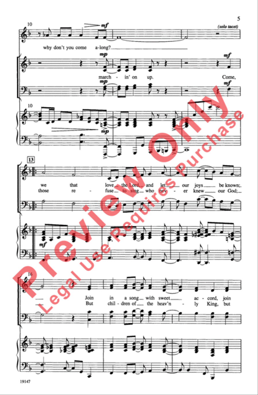 Marchin' on Up 4-Part scores gallery preview page 5