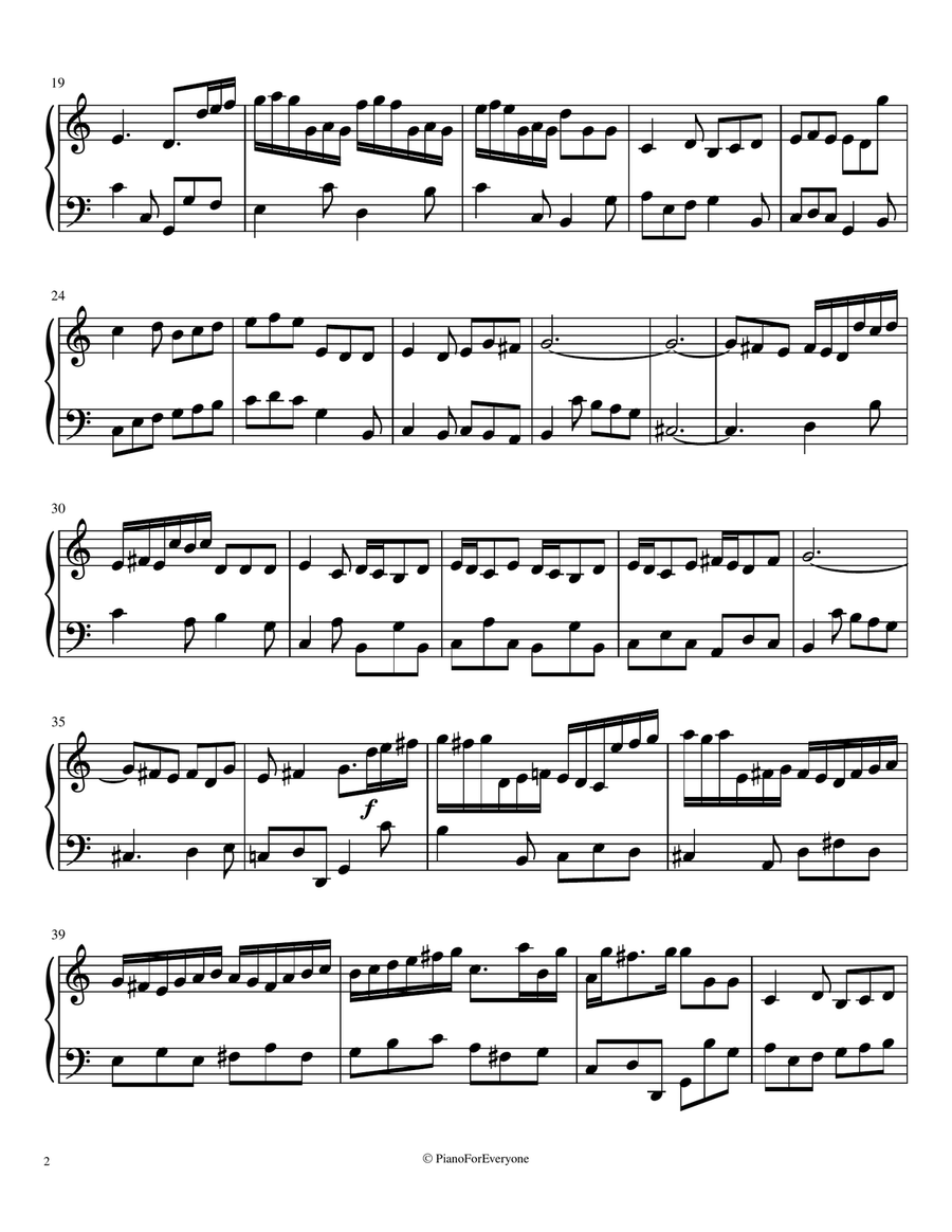'O Thou That Tellest Good Tidings to Zion' from Messiah - Handel (Easy Piano) Easy Piano scores gallery preview page 2