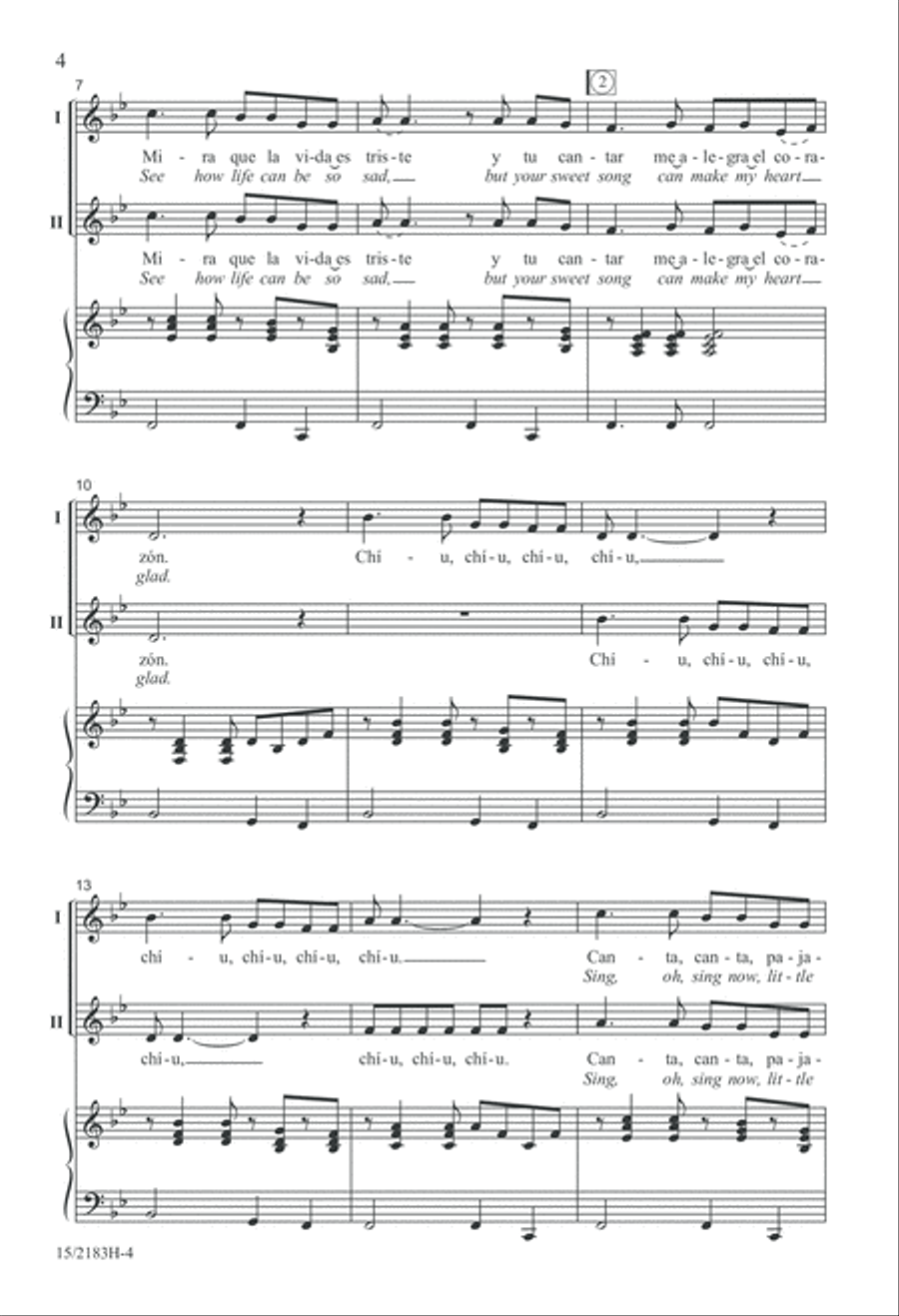 Chíu, Chíu, Chíu Chíu, Chíu, Chíu 2-Part scores gallery preview page 4
