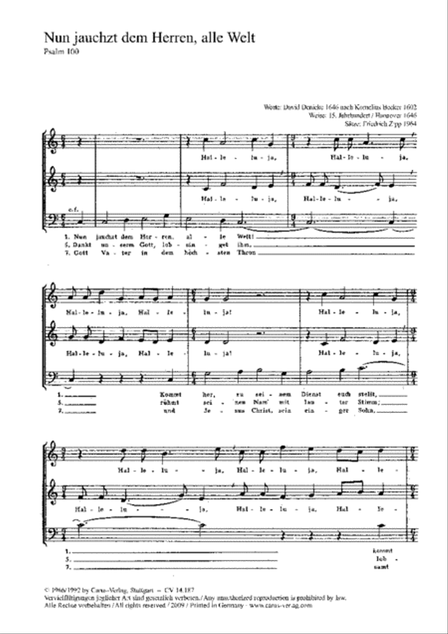 Nun jauchzt dem Herren, alle Welt SA scores gallery preview page 1