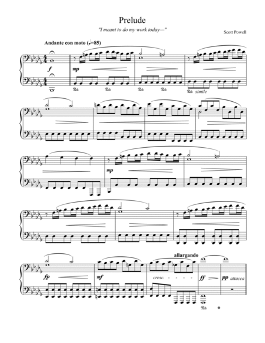 I Meant to Do My Work Today (Suite for Piano) Piano Solo scores gallery preview page 4