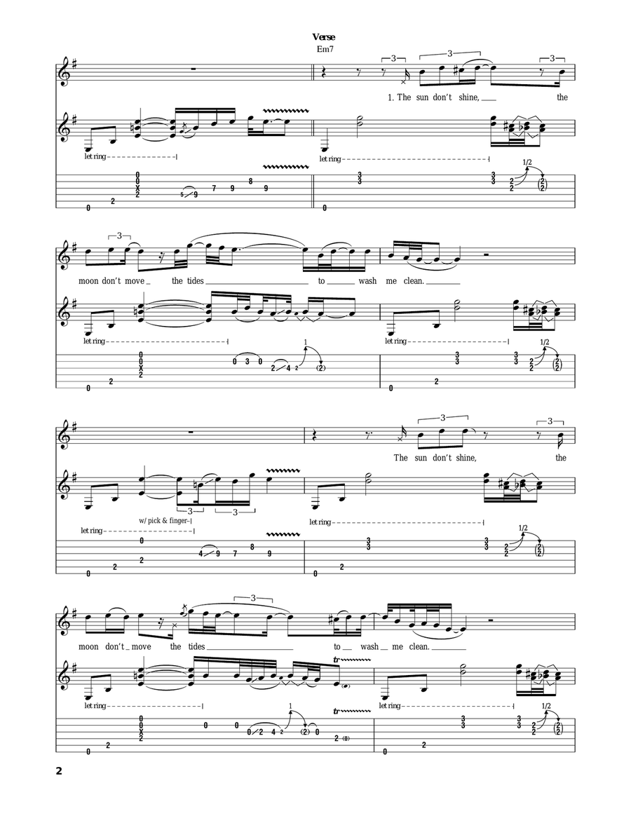 Bridge Of Sighs Electric Guitar scores gallery preview page 2