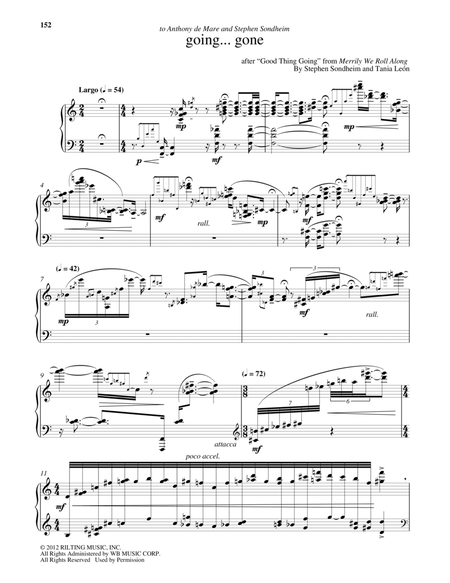 Going...Gone by Stephen Sondheim Piano Solo - Digital Sheet Music