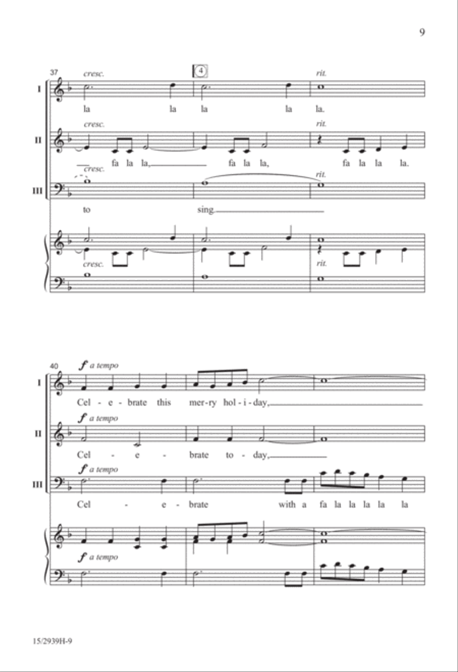 A Merry Fa La La 3-Part scores gallery preview page 10
