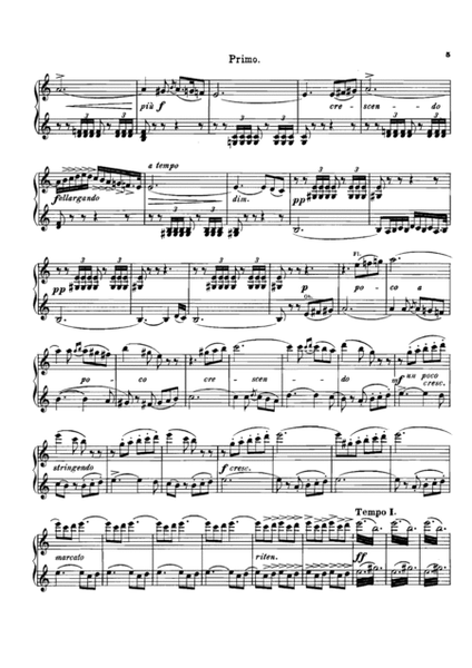 Tchaikowsky Italian Capriccio, for piano duet(1 piano, 4 hands), PT803