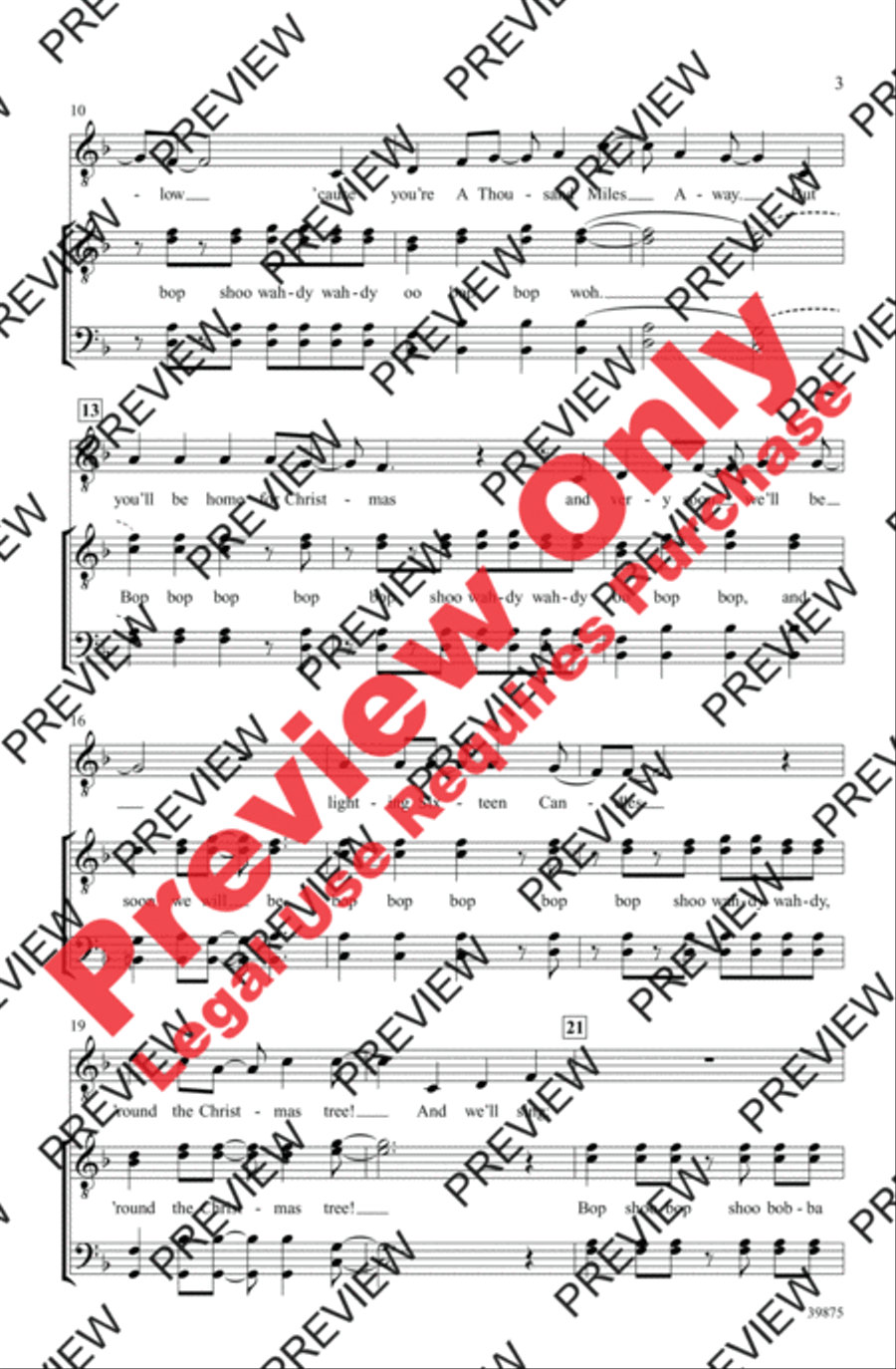 A Doo-Wop Christmas (With You) Men's Choir scores gallery preview page 3