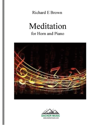 Book cover for Meditation for Horn and Piano
