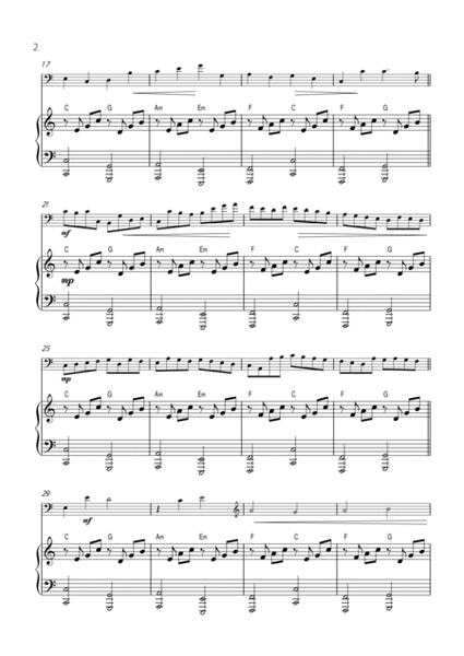 "Canon" by Pachelbel - EASY version for DOUBLE BASS SOLO with PIANO image number null