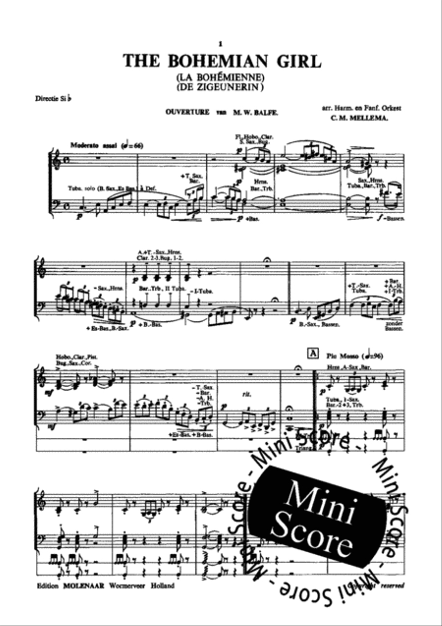 The Bohemian Girl Fanfare Band scores gallery preview page 3