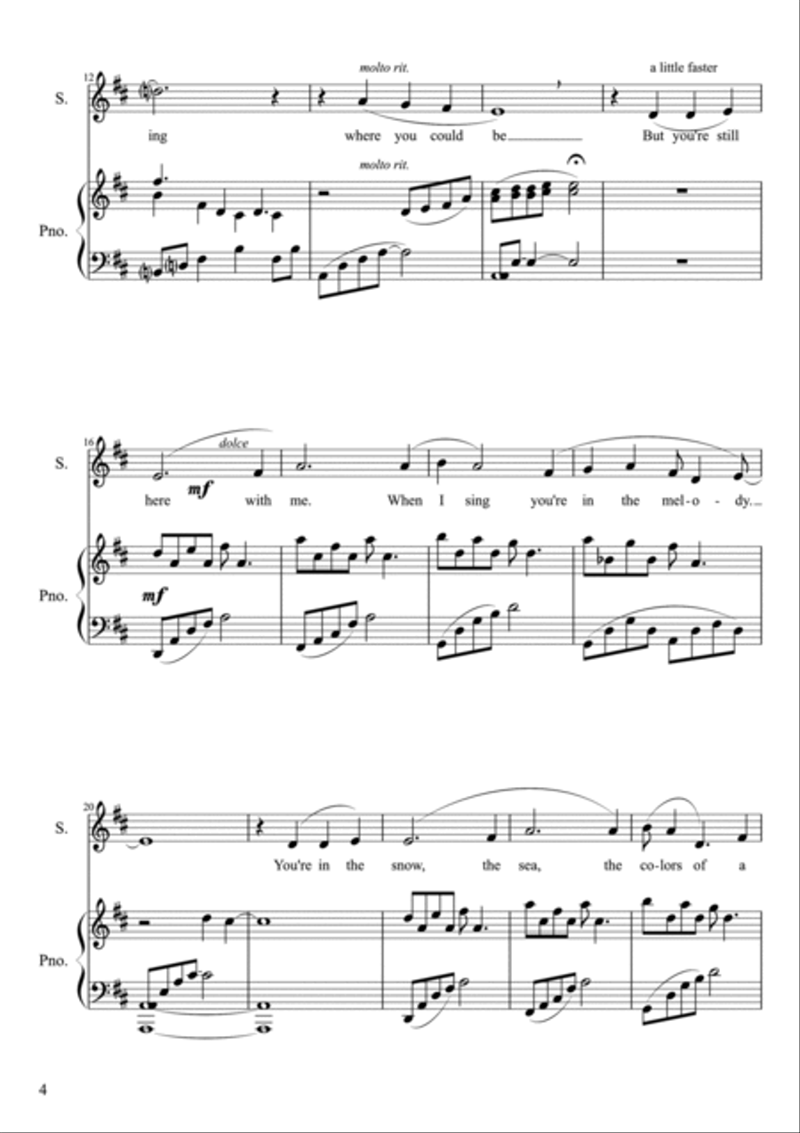 Art Song: We Will Be Together Again, Someday Soprano Voice scores gallery preview page 4
