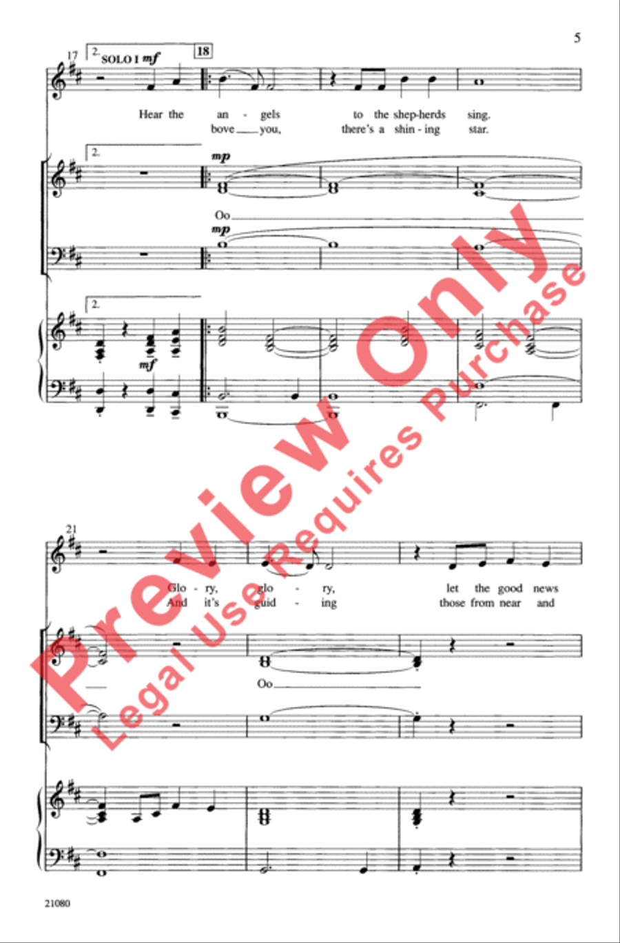 A Gospel Noel 3-Part scores gallery preview page 4