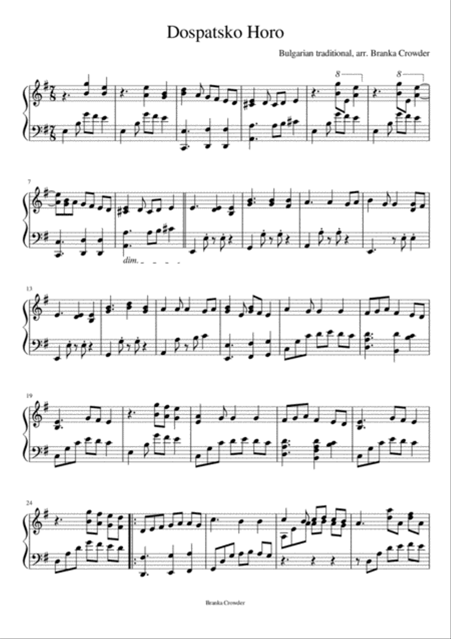 Dospatsko Horo Harp scores gallery preview page 1