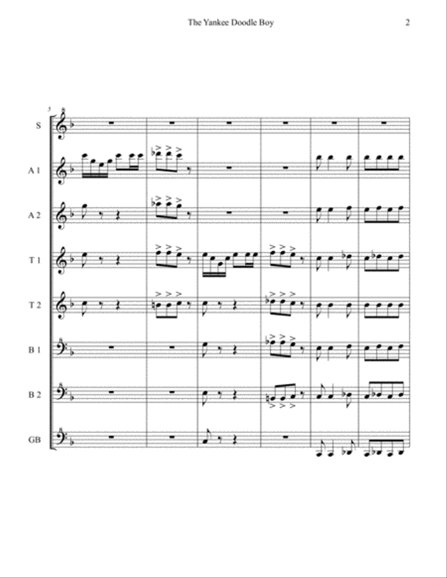 Yankee Doodle Boy for Recorder Octet Recorder scores gallery preview page 4
