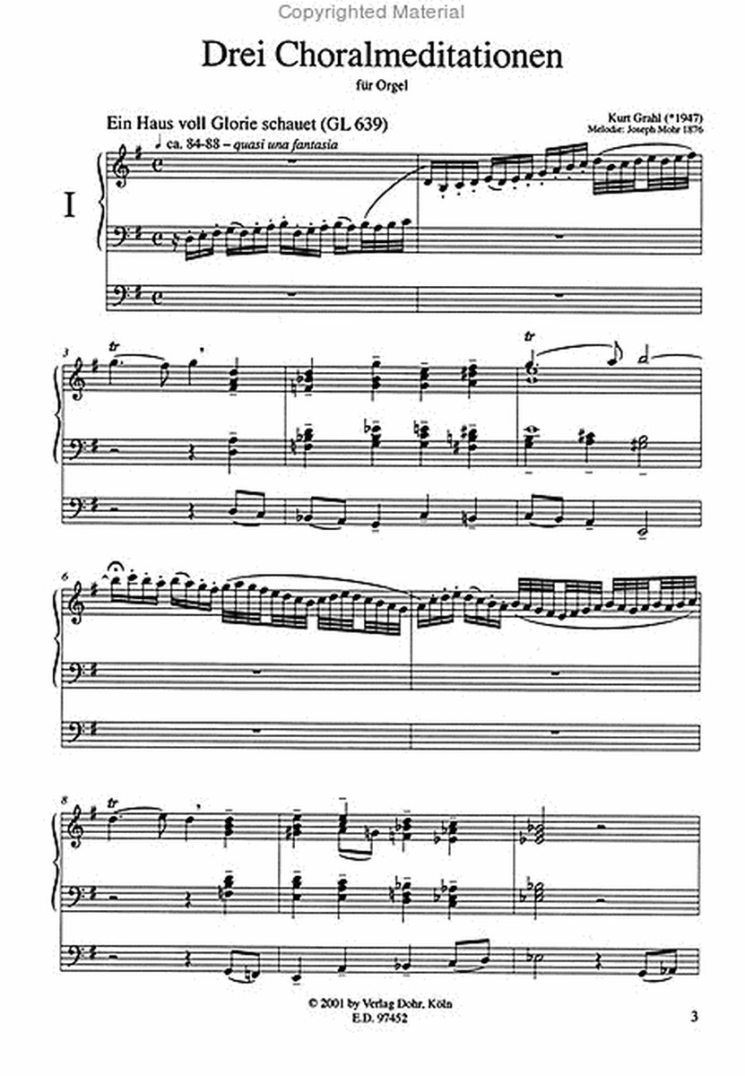 Drei Choralmeditationen für Orgel (1995-1997)