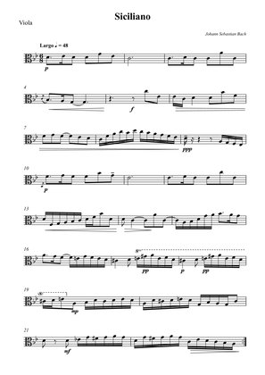 Siciliano - J S Bach (Viola)