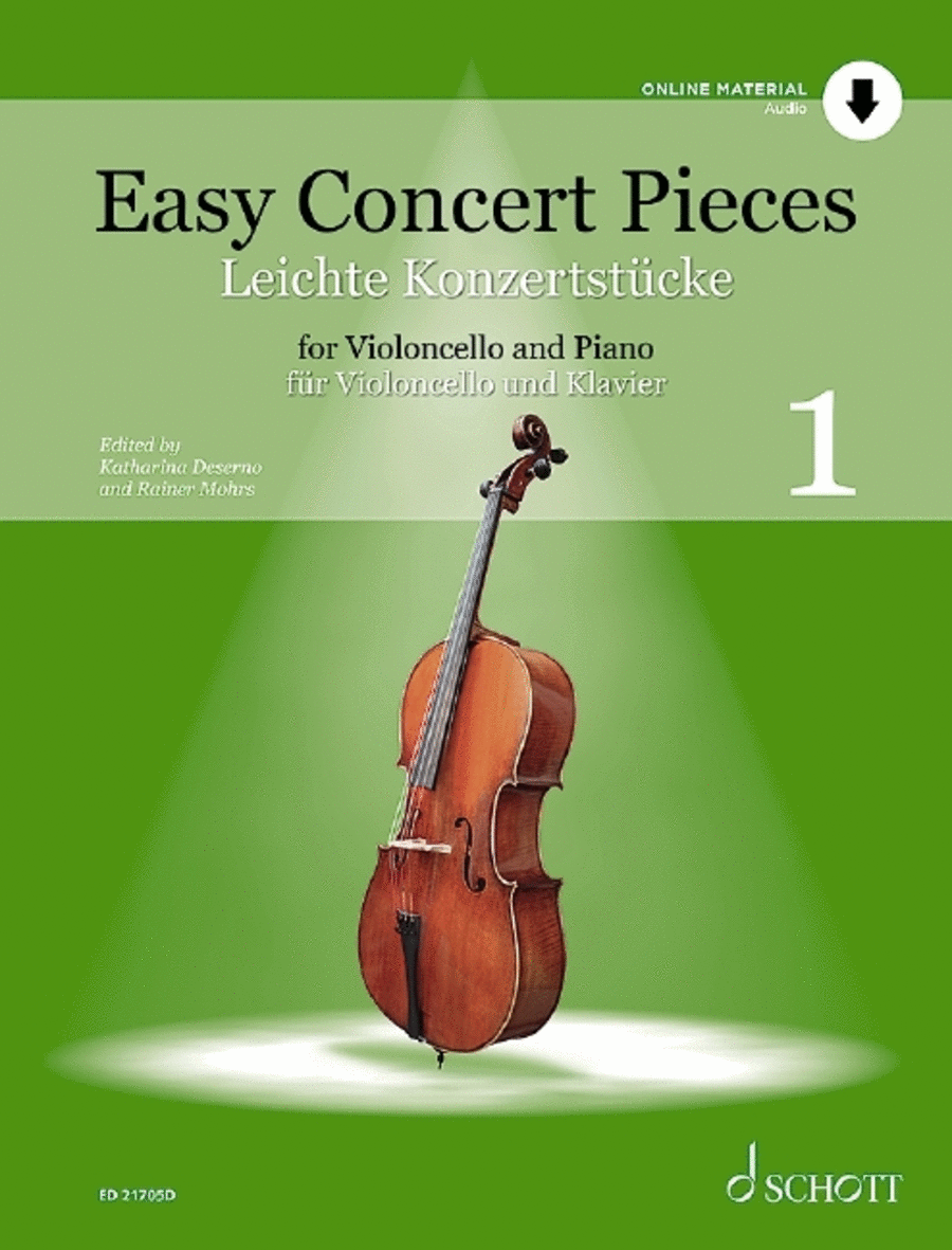 Easy Concert Pieces Volume 1 Cello/piano Edition With Cd