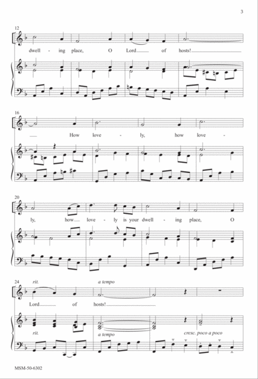 How Lovely Is Your Dwelling Place 2-Part scores gallery preview page 2