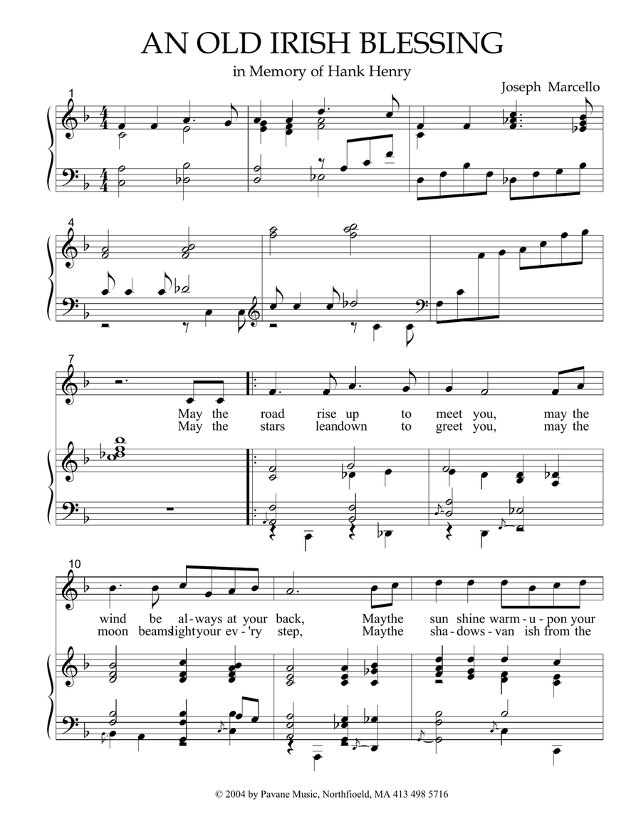 Book cover for An Old Irish Blessing - Prayer for Soprano & Piano