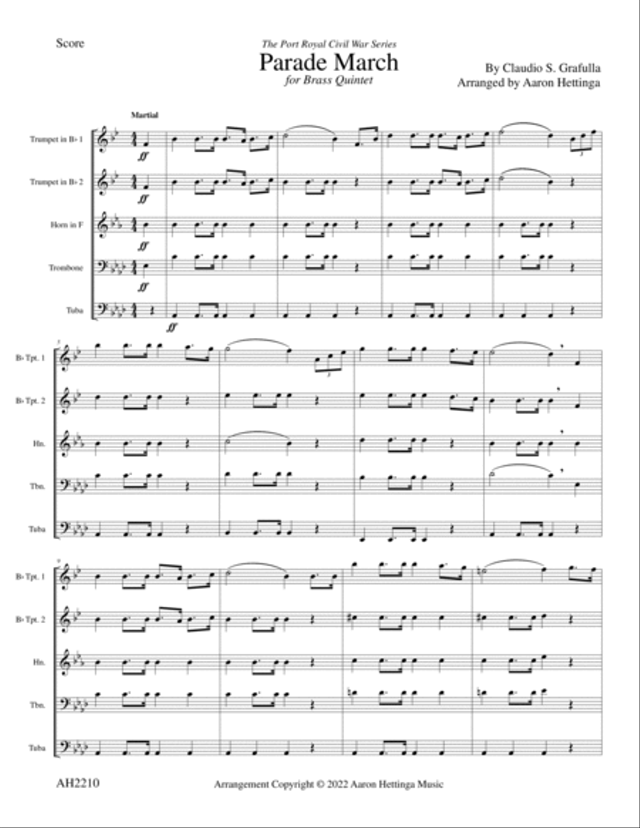 The Port Royal Civil War Series - 3-Pack of Brass Quintets Brass Quintet scores gallery preview page 6