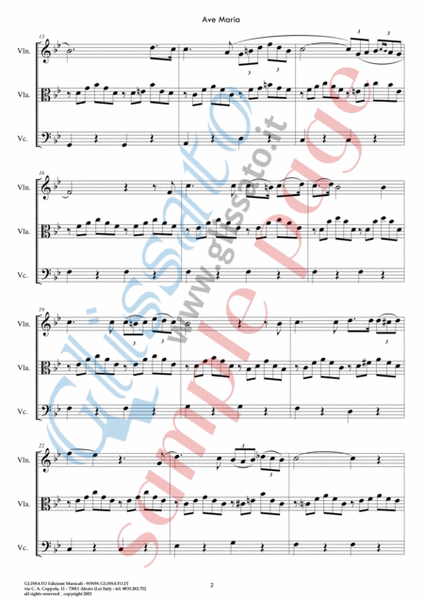 Ave Maria (Schubert) String Trio - score & parts image number null