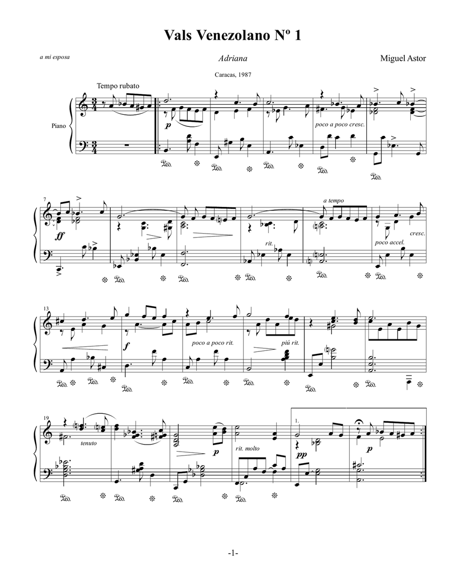 12 Valses Venezolanos Piano Solo scores gallery preview page 3
