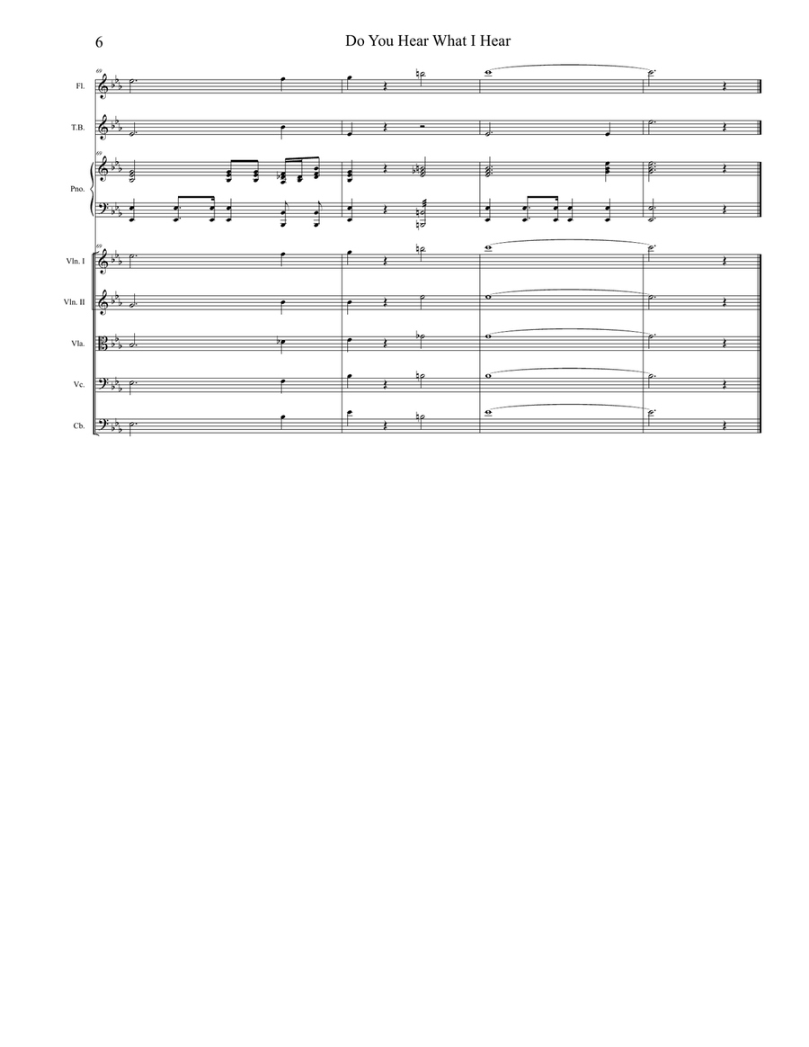 Do You Hear What I Hear String Orchestra scores gallery preview page 6