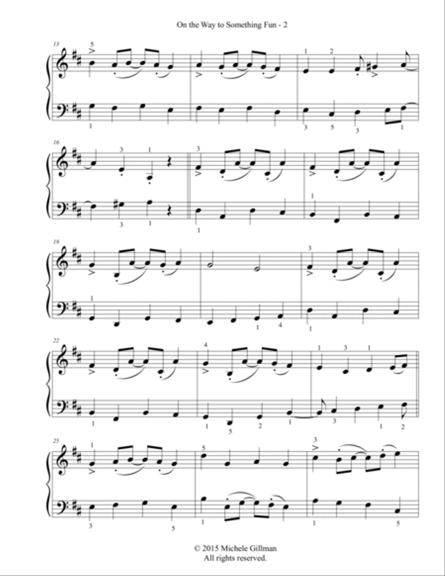 On the Way to Something Fun Piano Solo scores gallery preview page 2
