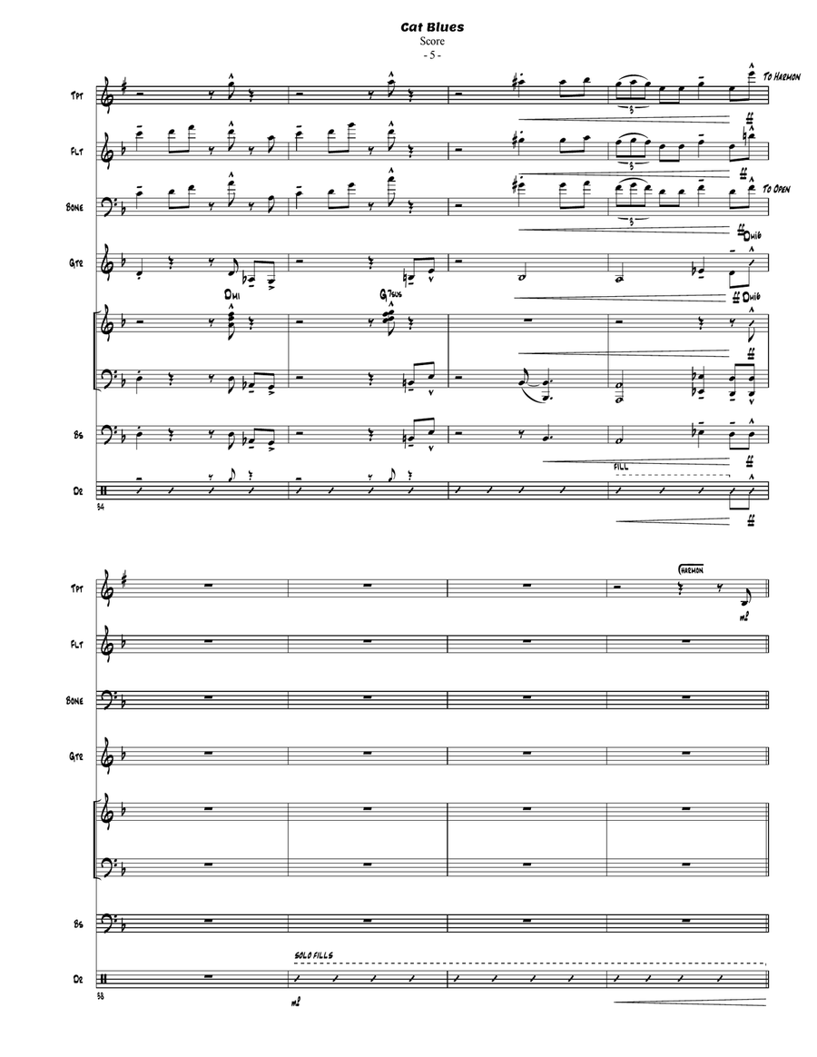 Cat Blues Jazz Ensemble scores gallery preview page 6