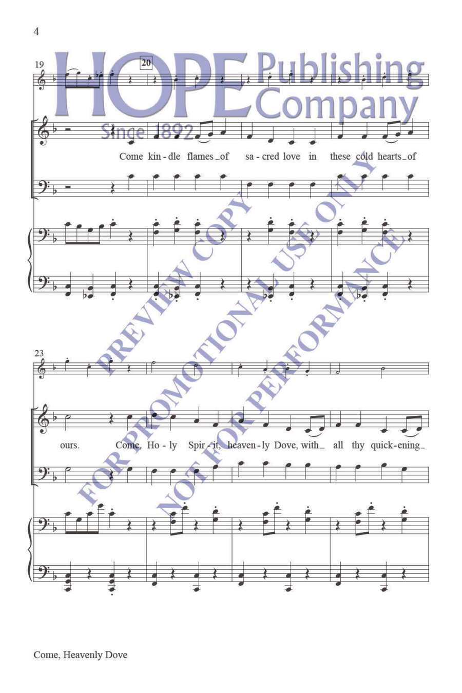 Come, Heavenly Dove Come, Heavenly Dove Choir scores gallery preview page 5