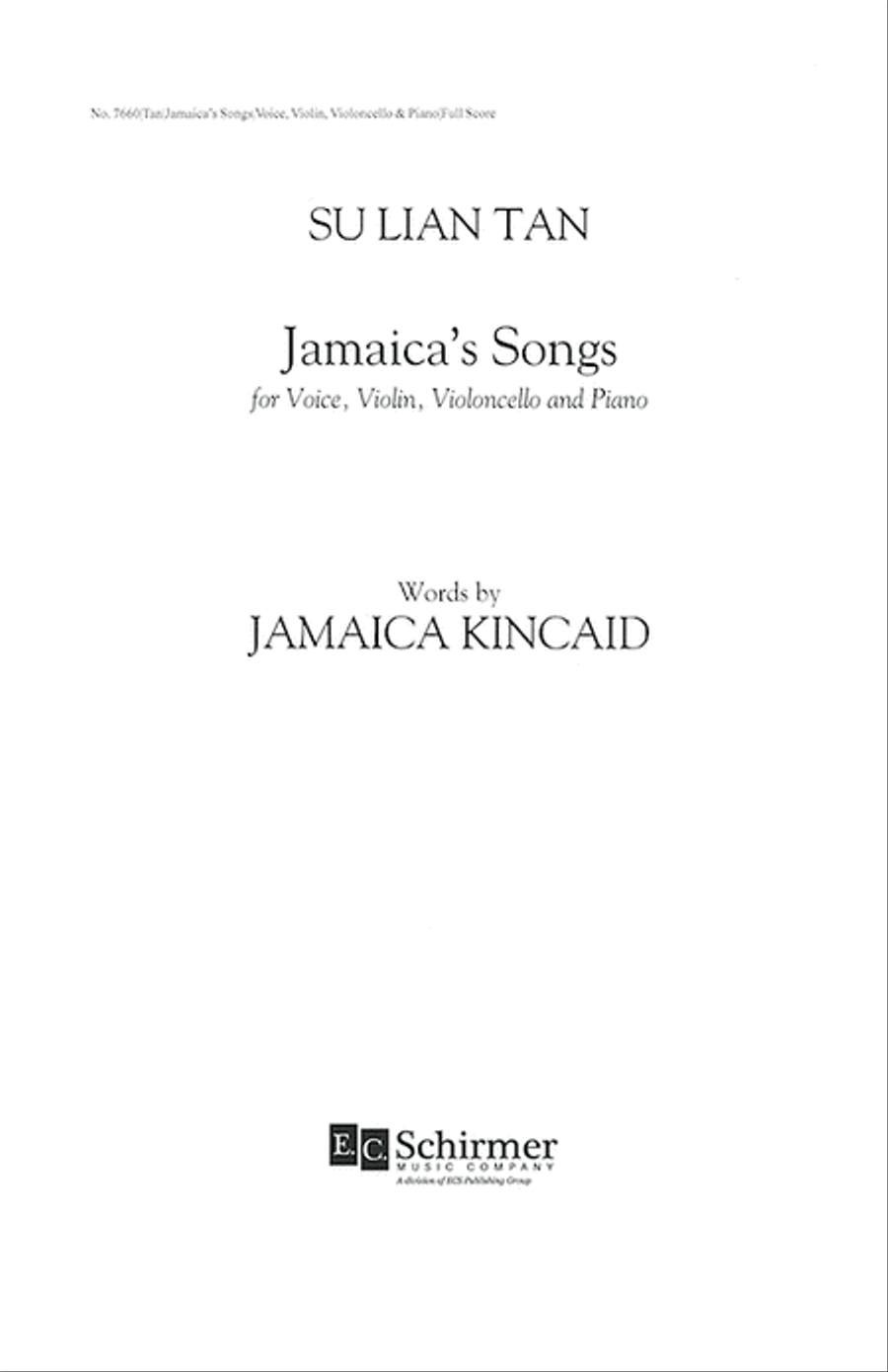 Jamaica's Songs Piano Trio scores gallery preview page 1