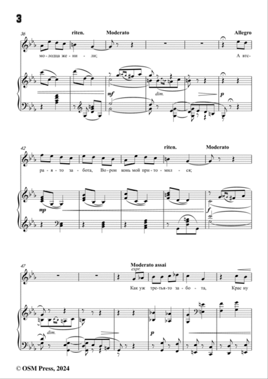 Tchaikovsky-The Nightingale,in c minor,Op.60 No.4 Voice scores gallery preview page 4