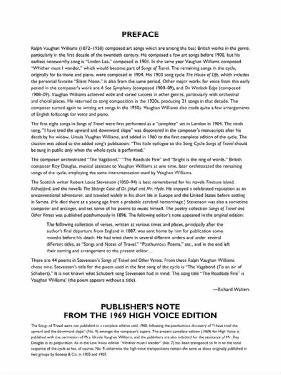 Songs of Travel Songs of Travel High Voice scores gallery preview page 4