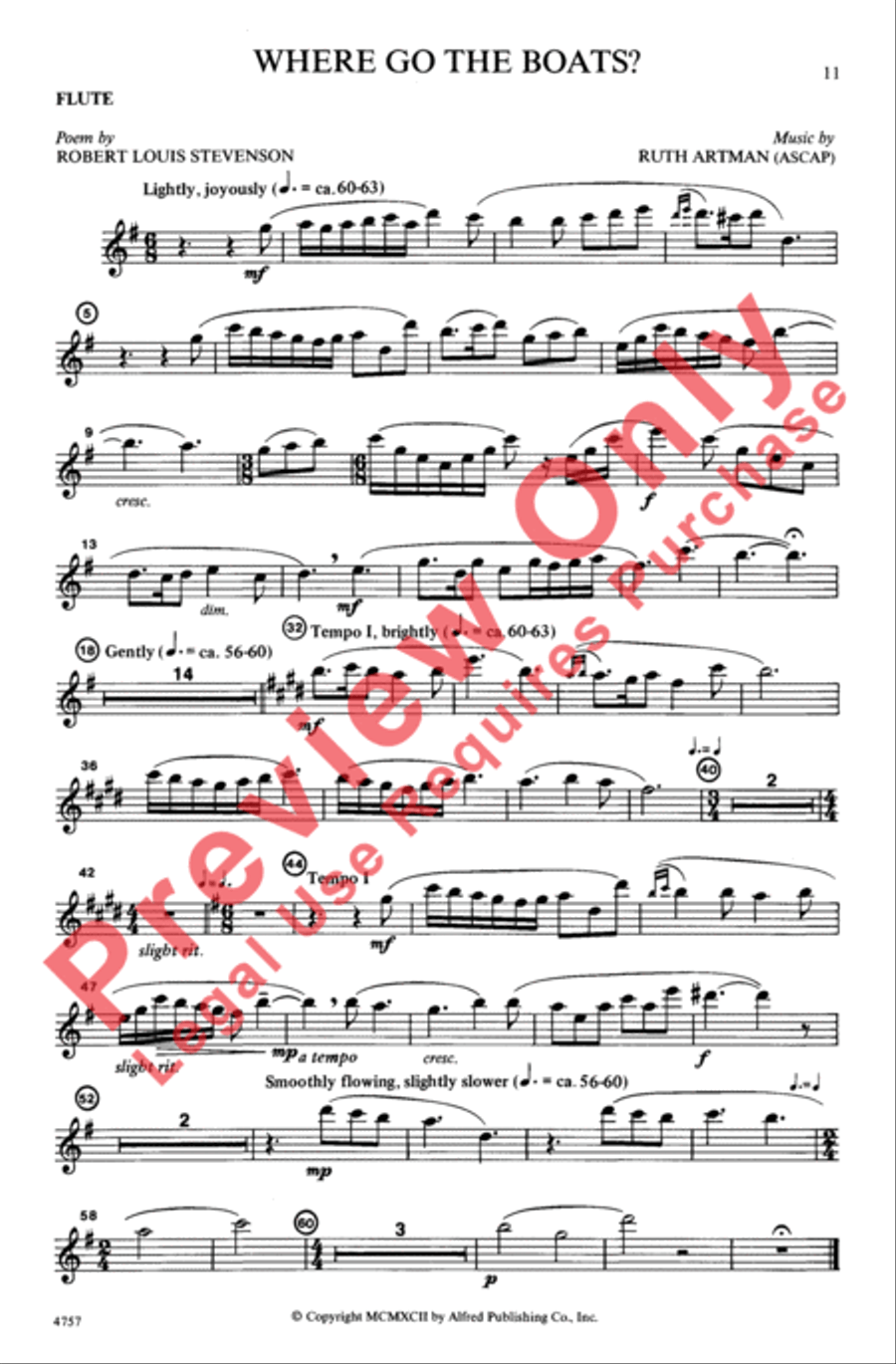 Where Go the Boats? Women's Choir scores gallery preview page 11