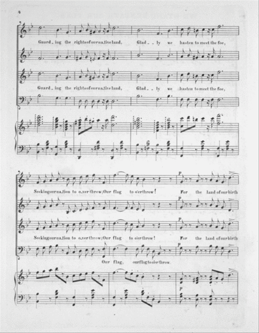 We Stand Beneath Our Flag. Soldiers Chorus 4-Part scores gallery preview page 3
