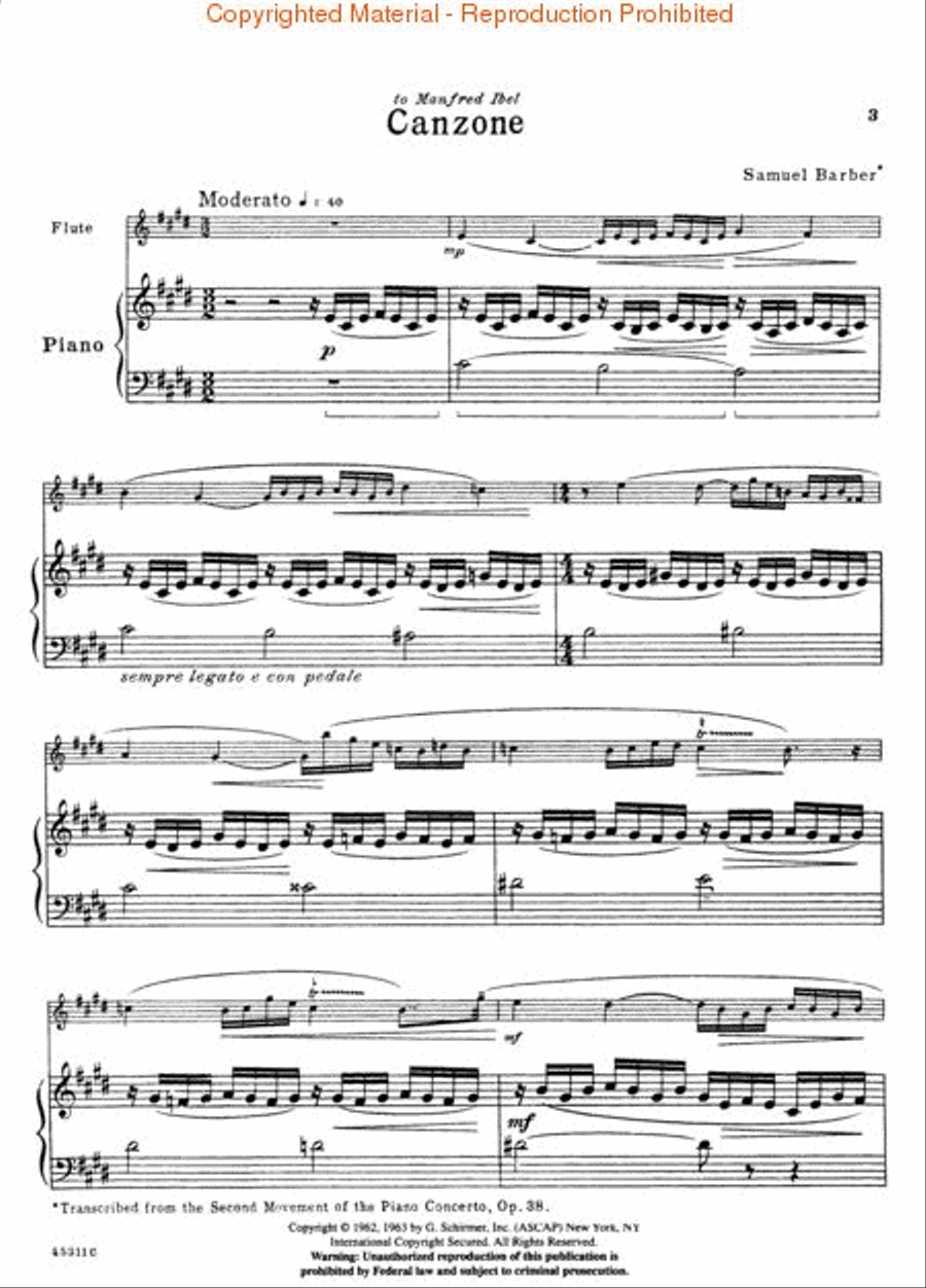 Canzone Flute Solo scores gallery preview page 3