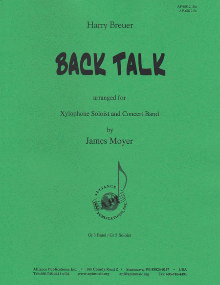 Back Talk, Breuer - Arr. Xyloph - Bd - Set