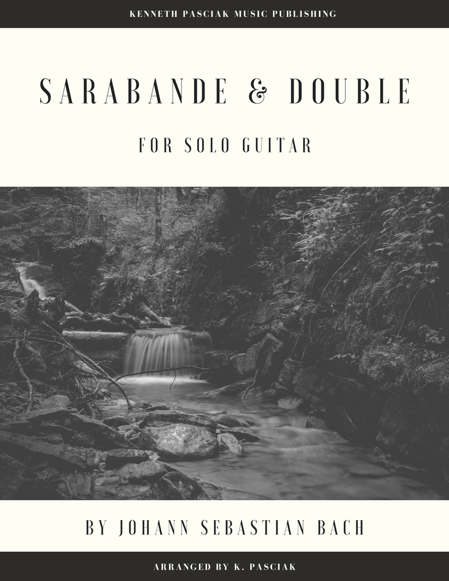 Sarabande and Double from Partita 1 (BWV 1002) (for Solo Guitar) Chamber Music scores gallery preview page 1
