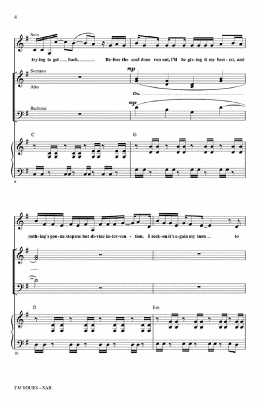 I'm Yours 3-Part scores gallery preview page 3