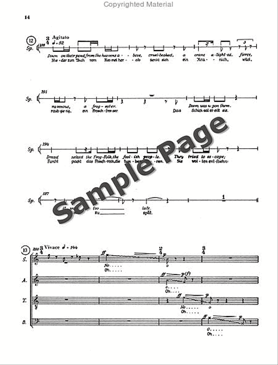 Henze Moralities(1967) Chor.score 4-Part scores gallery preview page 17