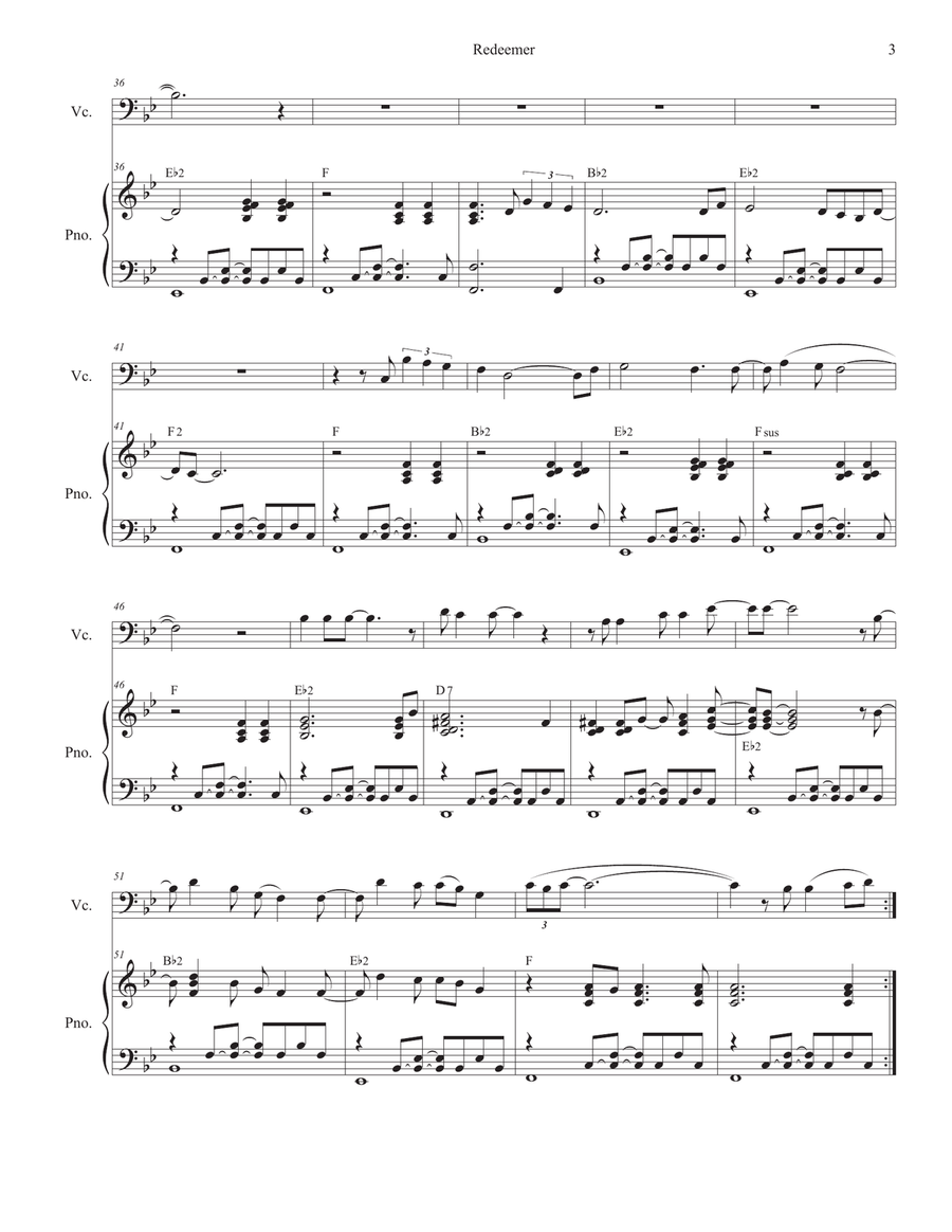 Redeemer Piano scores gallery preview page 3